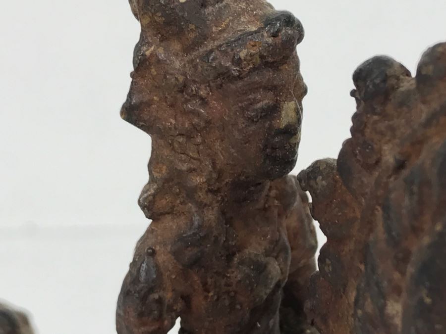 Old Eastern Metal Horse With Rider Sculpture 463g [Photo 38]