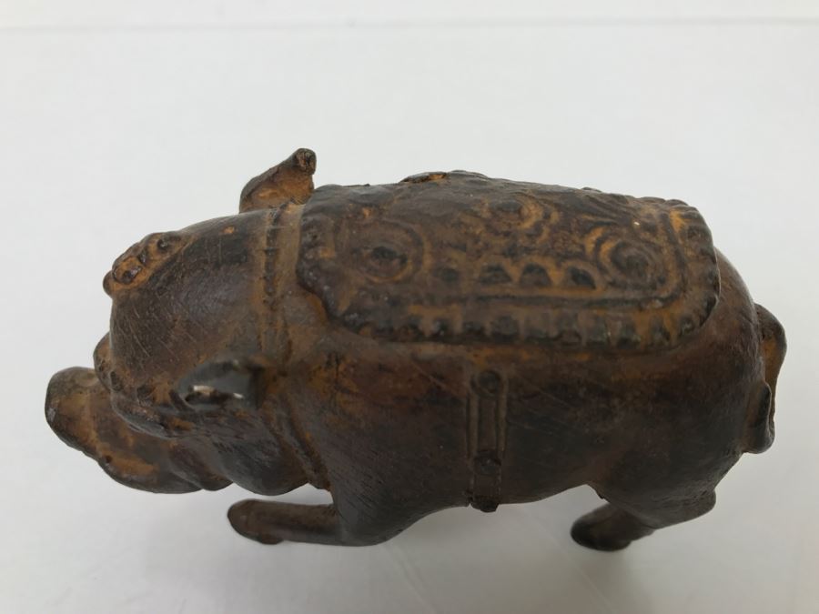 Old Metal Pig Sculpture Appears To Have Golden Tone Underneath 327g [Photo 11]