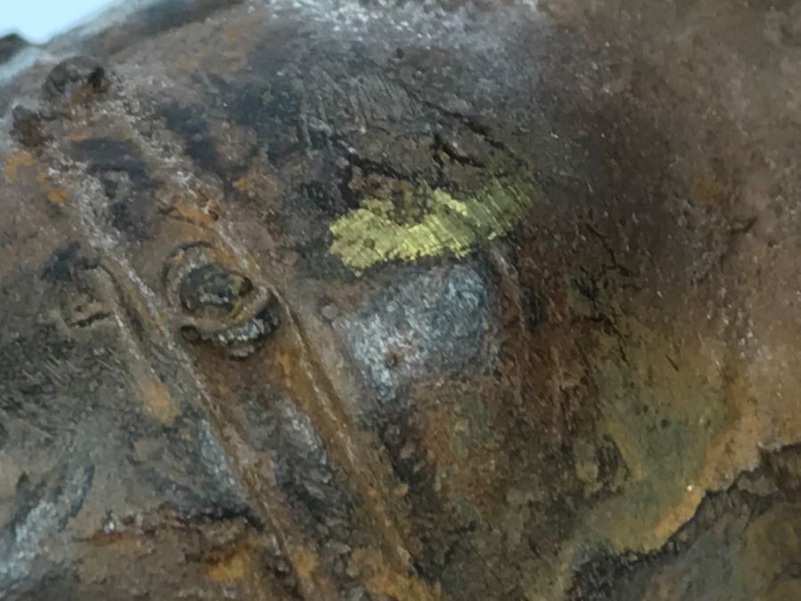 Old Metal Pig Sculpture Appears To Have Golden Tone Underneath 327g [Photo 35]