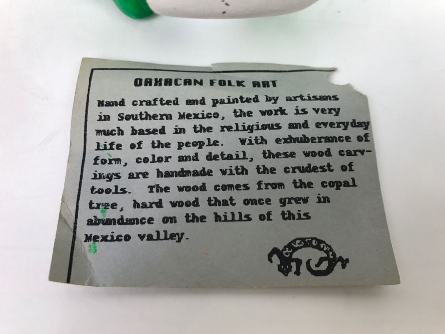 Oaxacan Folk Art Hand Crafted And Painted Rabbit By Catarino Carrillo Arrazola Oaxaca Mexico [Photo 10]