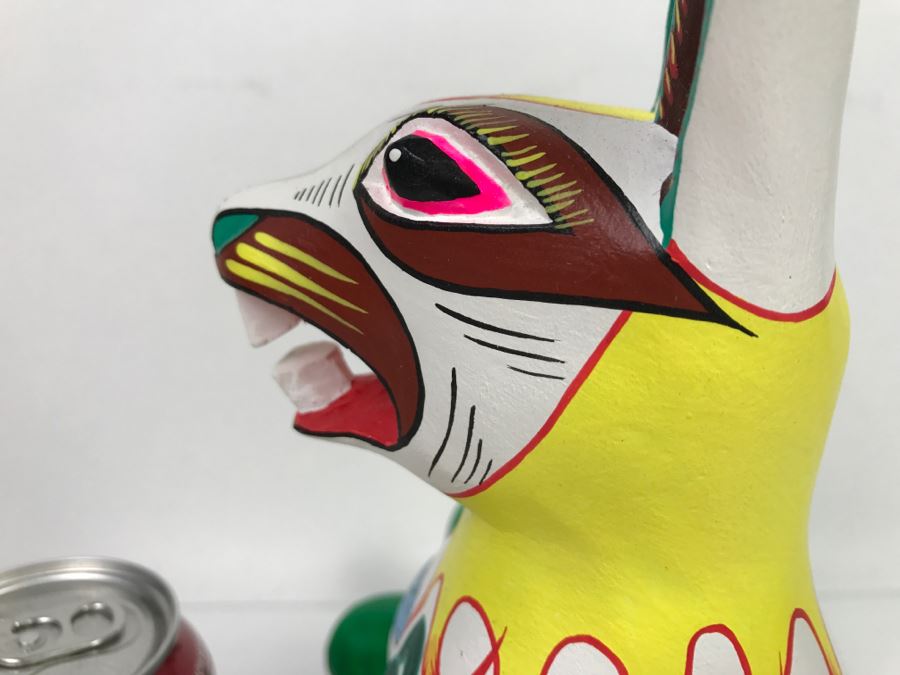 Oaxacan Folk Art Hand Crafted And Painted Rabbit By Catarino Carrillo Arrazola Oaxaca Mexico [Photo 14]