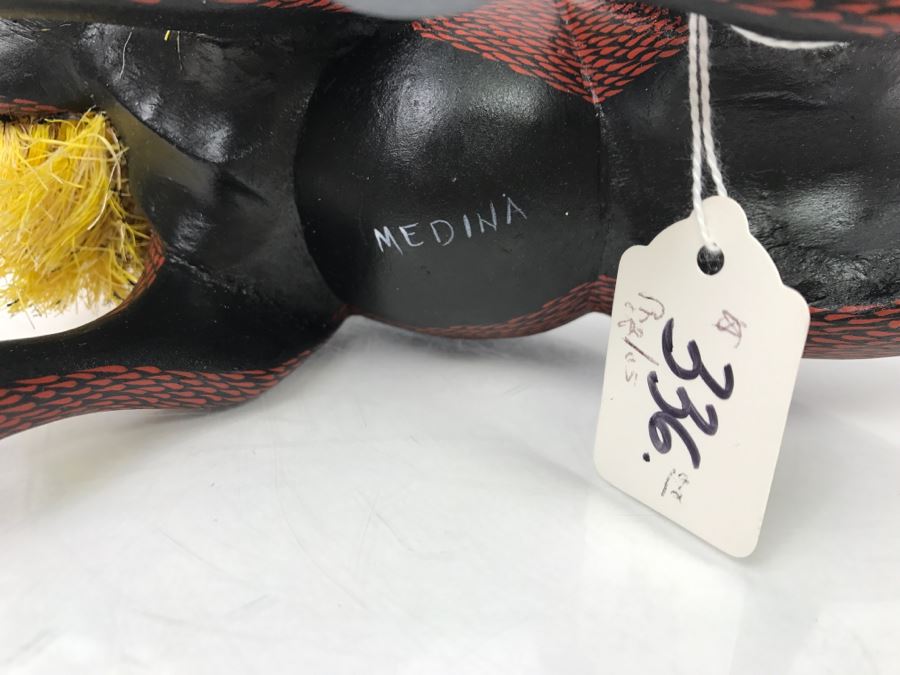 Oaxacan Folk Art Hand Crafted And Painted Boar Hog By Medina Oaxaca Mexico [Photo 17]