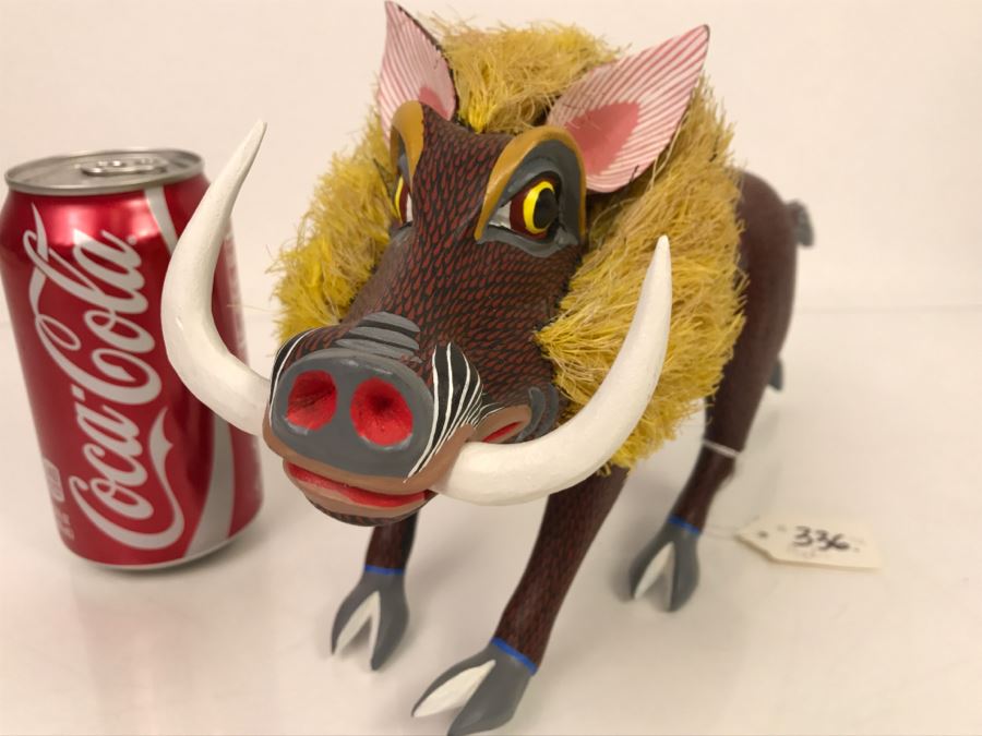Oaxacan Folk Art Hand Crafted And Painted Boar Hog By Medina Oaxaca Mexico [Photo 3]