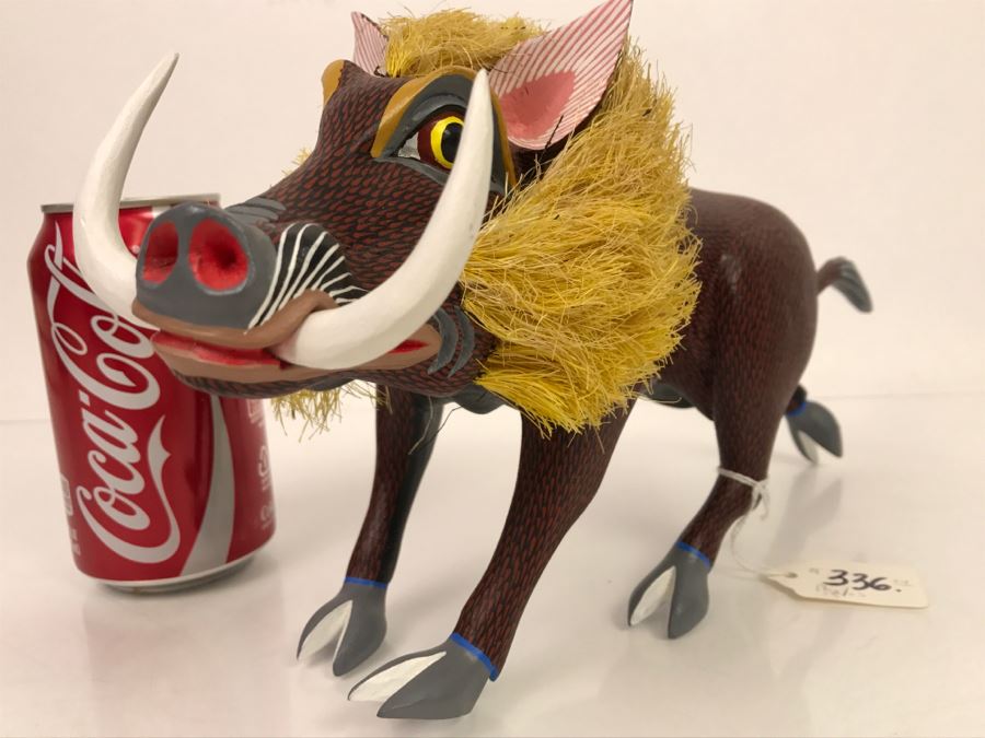 Oaxacan Folk Art Hand Crafted And Painted Boar Hog By Medina Oaxaca Mexico [Photo 2]