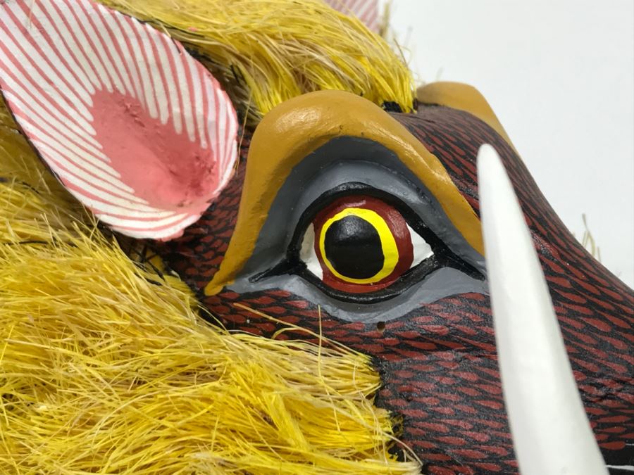 Oaxacan Folk Art Hand Crafted And Painted Boar Hog By Medina Oaxaca Mexico [Photo 15]