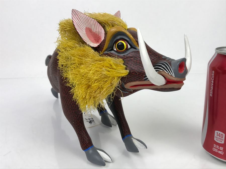 Oaxacan Folk Art Hand Crafted And Painted Boar Hog By Medina Oaxaca Mexico [Photo 13]