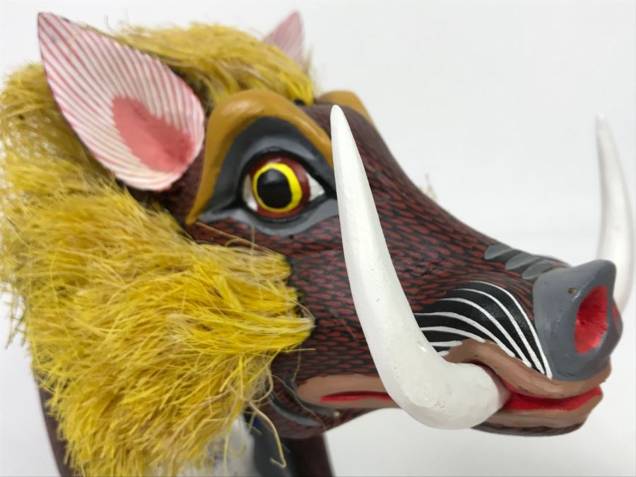 Oaxacan Folk Art Hand Crafted And Painted Boar Hog By Medina Oaxaca Mexico [Photo 14]