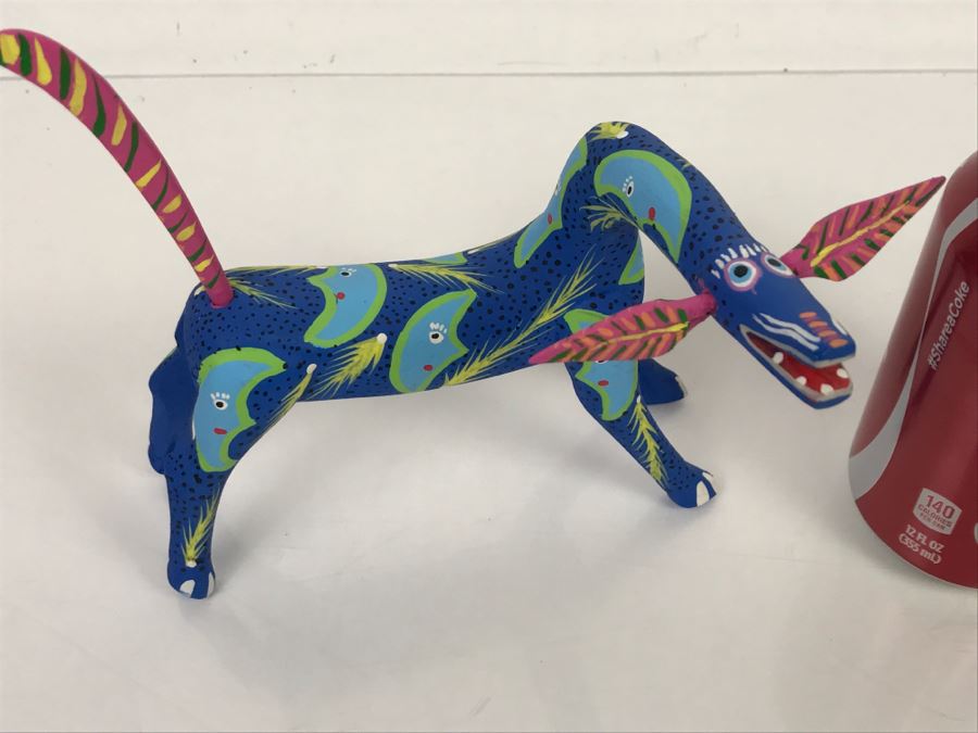 Oaxacan Folk Art Hand Crafted And Painted Animal By Vicente Hernandez Vasquez Oaxaca Mexico [Photo 2]