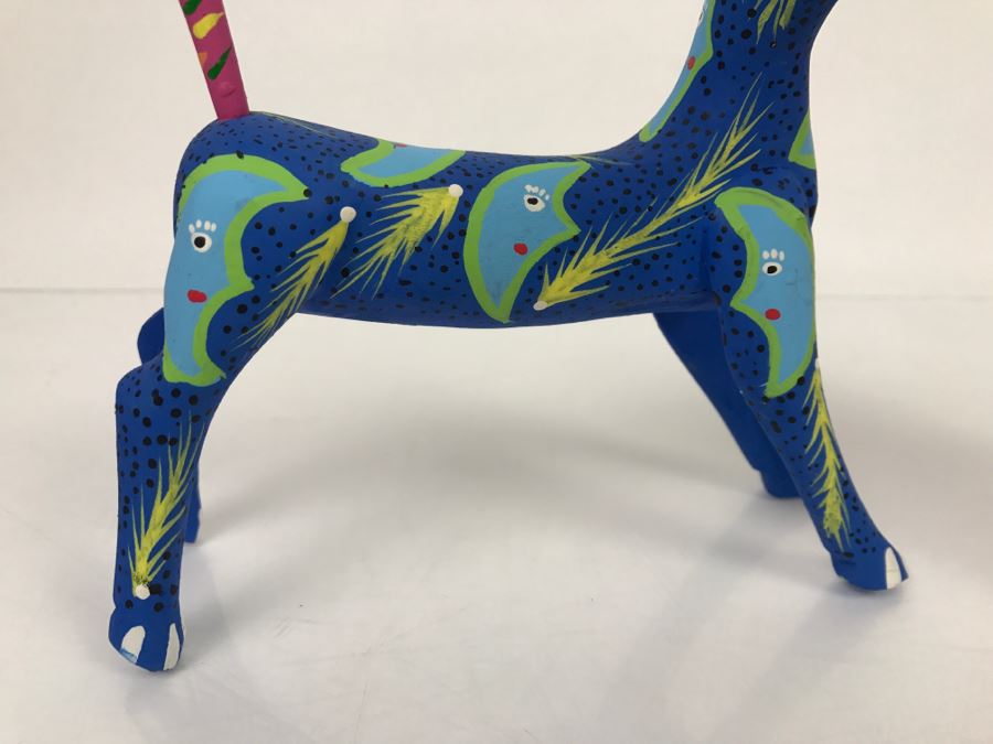 Oaxacan Folk Art Hand Crafted And Painted Animal By Vicente Hernandez Vasquez Oaxaca Mexico [Photo 7]
