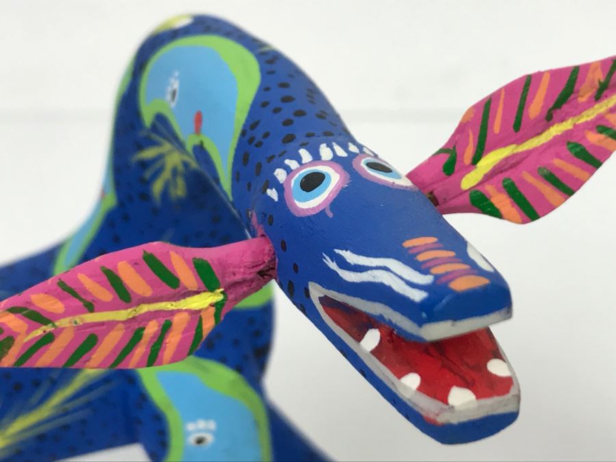 Oaxacan Folk Art Hand Crafted And Painted Animal By Vicente Hernandez Vasquez Oaxaca Mexico [Photo 5]