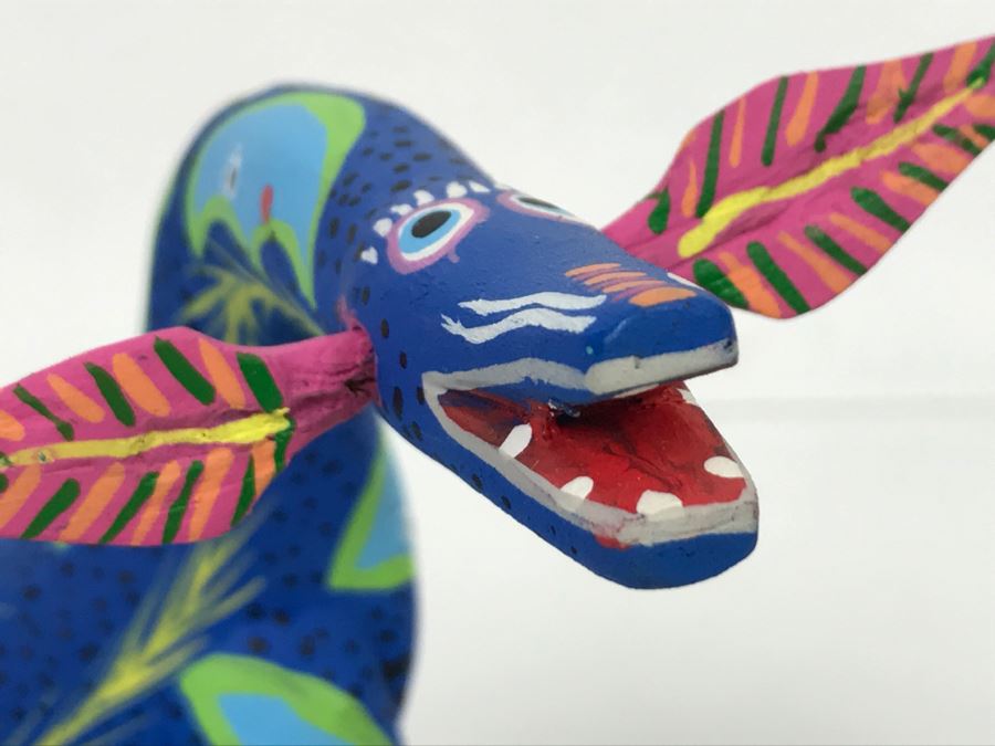 Oaxacan Folk Art Hand Crafted And Painted Animal By Vicente Hernandez Vasquez Oaxaca Mexico [Photo 4]