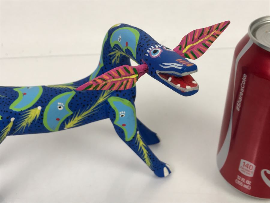 Oaxacan Folk Art Hand Crafted And Painted Animal By Vicente Hernandez Vasquez Oaxaca Mexico [Photo 3]