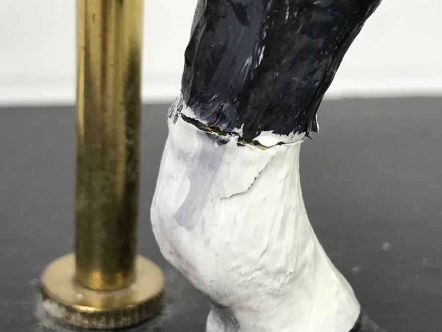 Vintage 1996 Hand Made Carousel Horse Sculpture By Theresa Mather Fantasy Art (Note Clean Break In One Of The Legs Of Horse) [Photo 9]