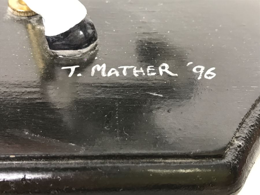 Vintage 1996 Hand Made Carousel Horse Sculpture By Theresa Mather Fantasy Art (Note Clean Break In One Of The Legs Of Horse) [Photo 4]