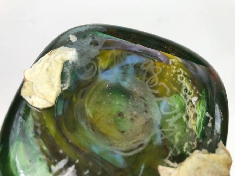 Signed Large MAD Art Studios Art Glass Square Vase 1998 [Photo 10]