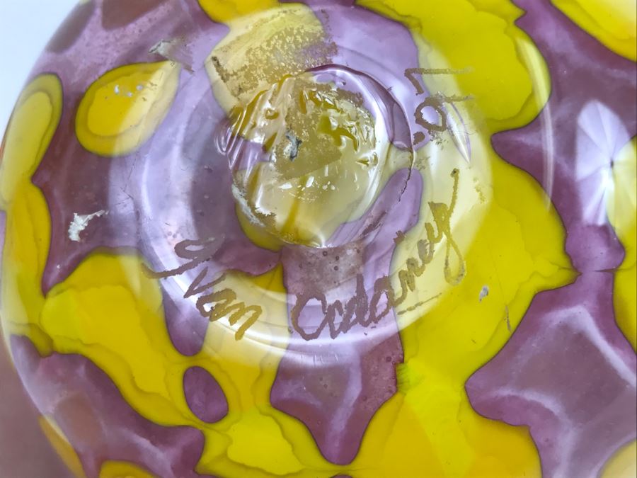 Signed Ivan Adaniya Art Glass Vase 1997 [Photo 10]