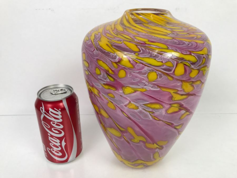 Signed Ivan Adaniya Art Glass Vase 1997 [Photo 2]
