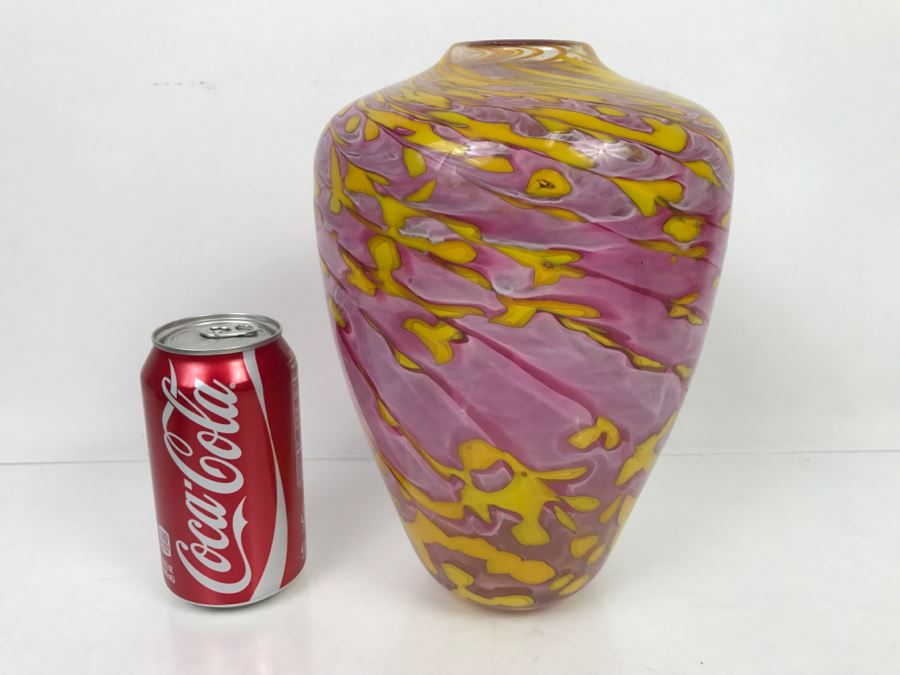 Signed Ivan Adaniya Art Glass Vase 1997 [Photo 7]