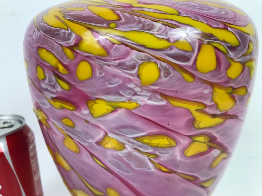 Signed Ivan Adaniya Art Glass Vase 1997 [Photo 5]