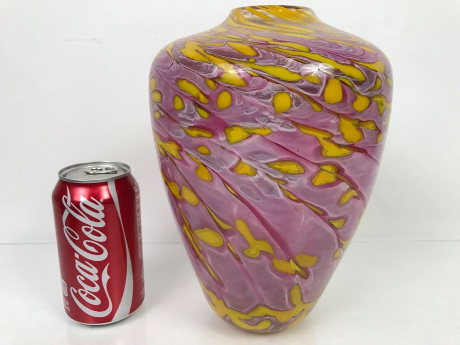 Signed Ivan Adaniya Art Glass Vase 1997 [Photo 3]