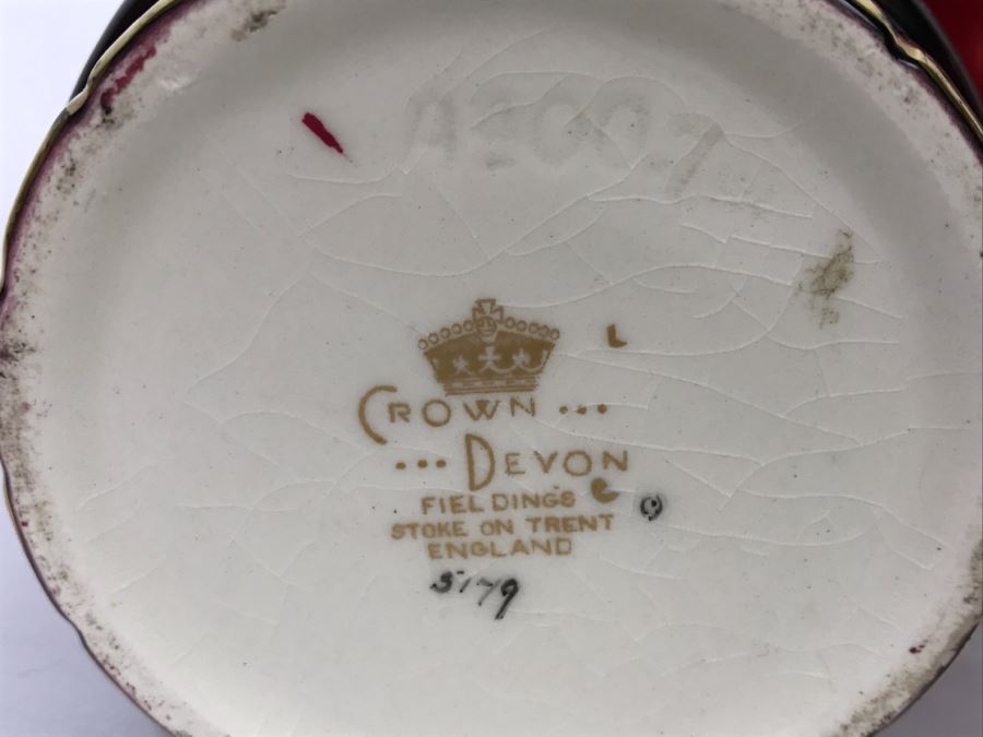 Vintage Crown Devon Porcelain Chinoiserie Vase Fieldings Stoke On Trent England [Photo 2]