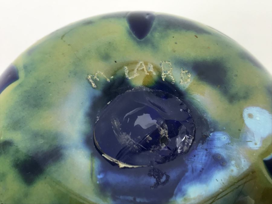 Stunning Signed Art Glass Vase M. Laird [Photo 10]