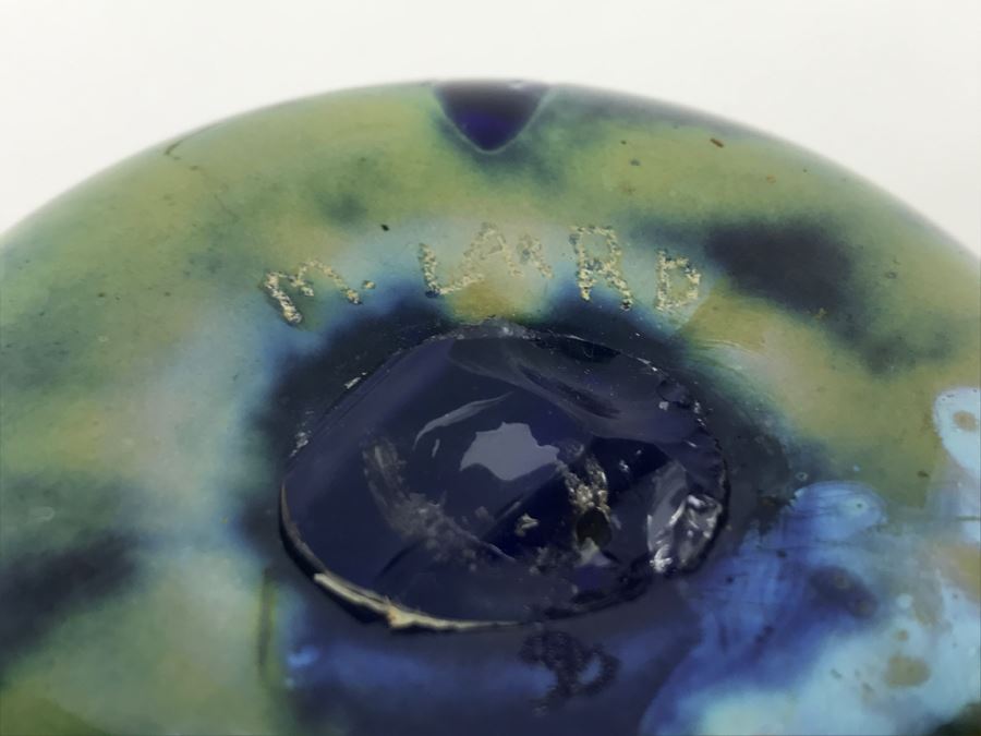 Stunning Signed Art Glass Vase M. Laird [Photo 11]