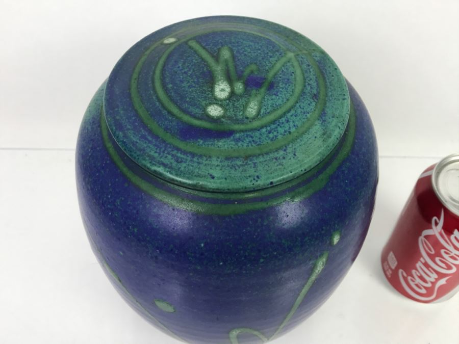 Signed Pottery Jar With Lid Kristin [Photo 4]