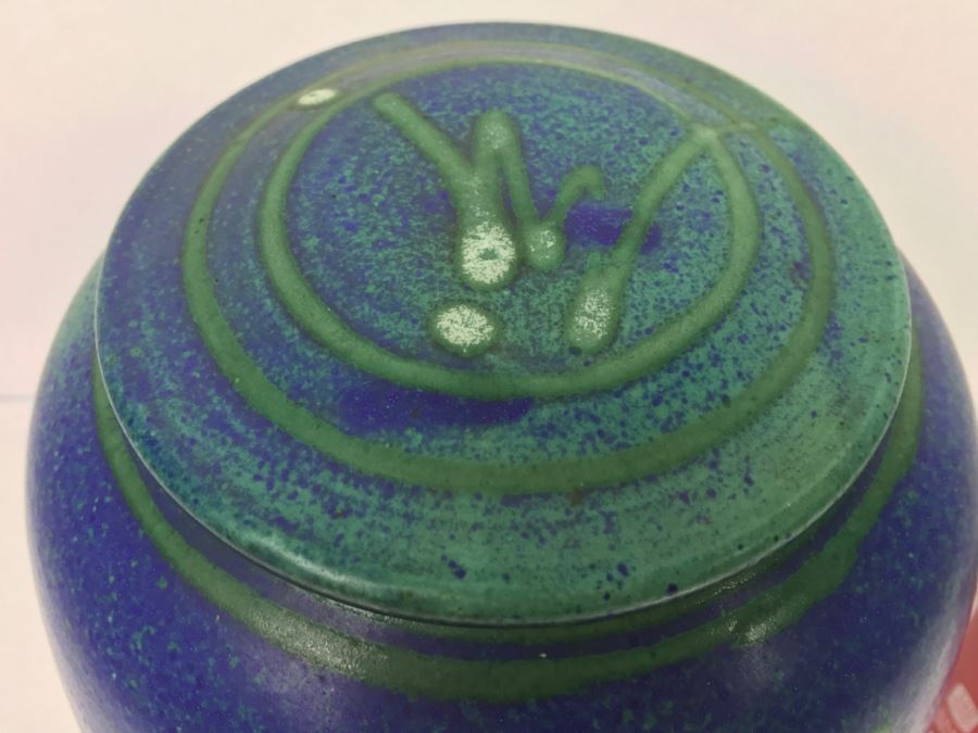 Signed Pottery Jar With Lid Kristin [Photo 5]