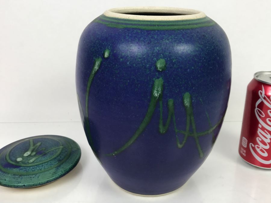 Signed Pottery Jar With Lid Kristin [Photo 10]