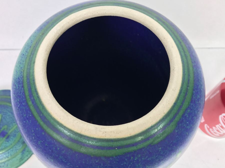 Signed Pottery Jar With Lid Kristin [Photo 7]