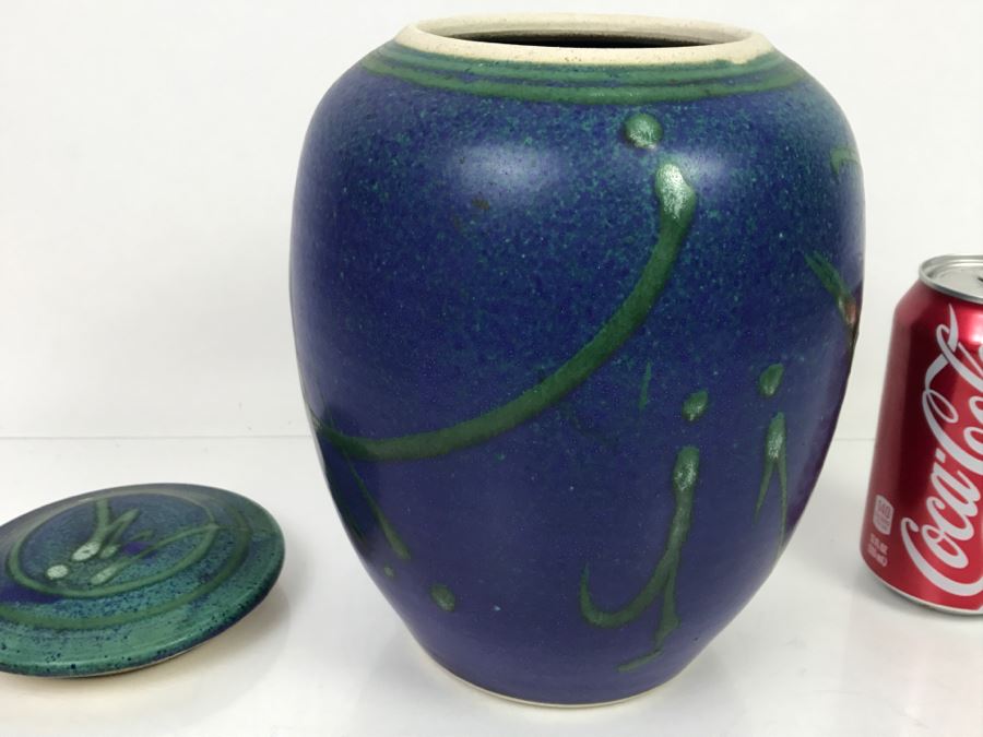 Signed Pottery Jar With Lid Kristin [Photo 9]