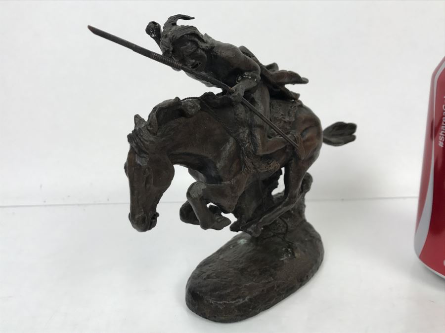 Vintage 1988 Franklin Mint Frederic Remington Bronze Sculpture Titled 'The Cheyenne' [Photo 9]