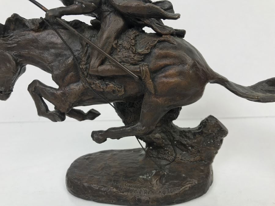 Vintage 1988 Franklin Mint Frederic Remington Bronze Sculpture Titled