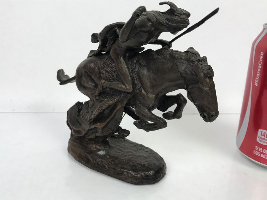 Vintage 1988 Franklin Mint Frederic Remington Bronze Sculpture Titled 'The Cheyenne' [Photo 11]