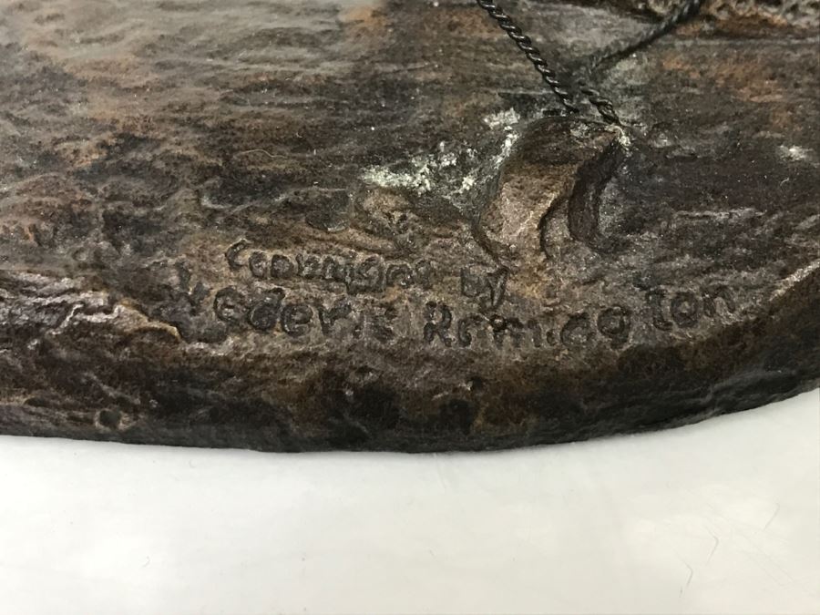 Vintage 1988 Franklin Mint Frederic Remington Bronze Sculpture Titled 'The Cheyenne' [Photo 8]