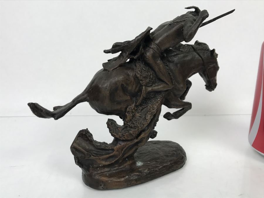 Vintage 1988 Franklin Mint Frederic Remington Bronze Sculpture Titled 'The Cheyenne' [Photo 12]