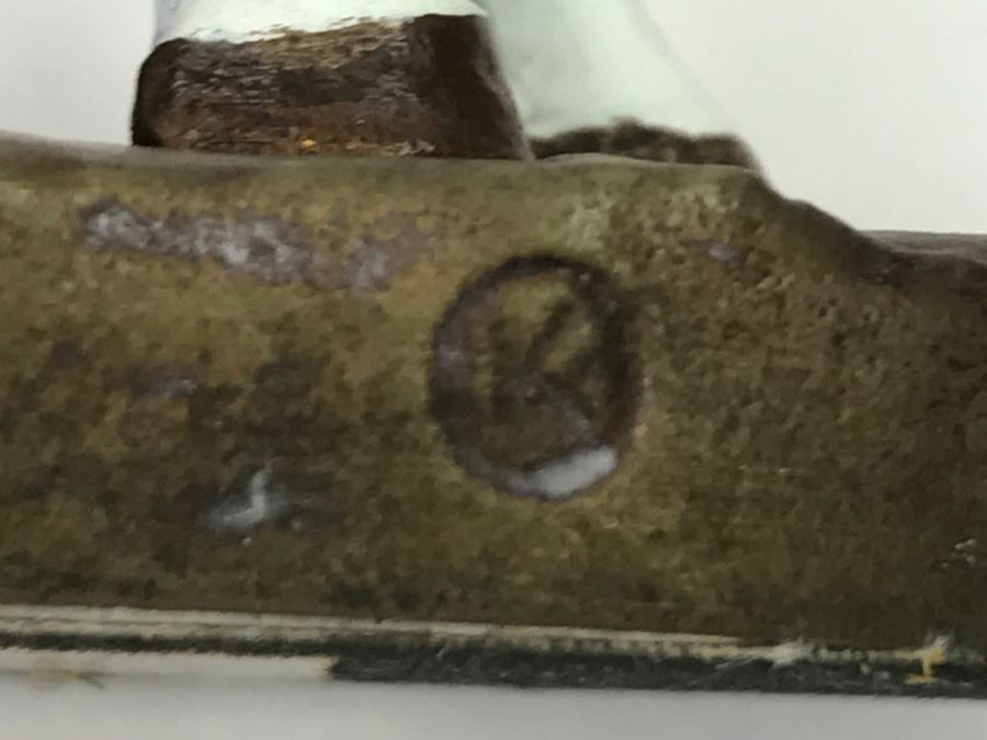 Vintage 1993 Hamilton Collection Painted Bronze Sculpture By Chuck Ren Titled 'Deliverance' [Photo 17]