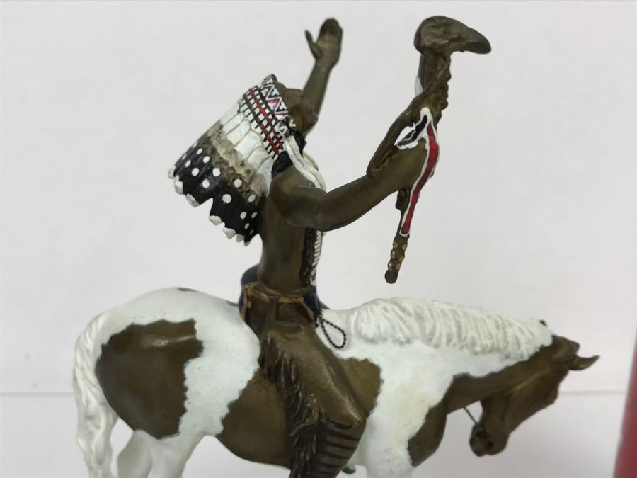 Vintage 1993 Hamilton Collection Painted Bronze Sculpture By Chuck Ren Titled 'Deliverance' [Photo 9]