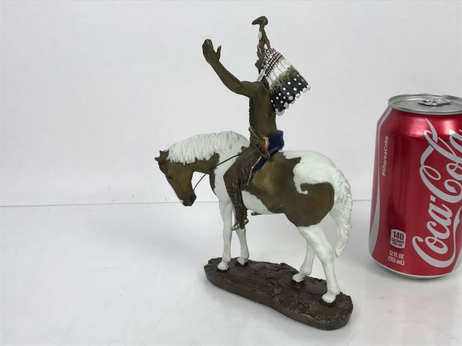 Vintage 1993 Hamilton Collection Painted Bronze Sculpture By Chuck Ren Titled 'Deliverance' [Photo 12]