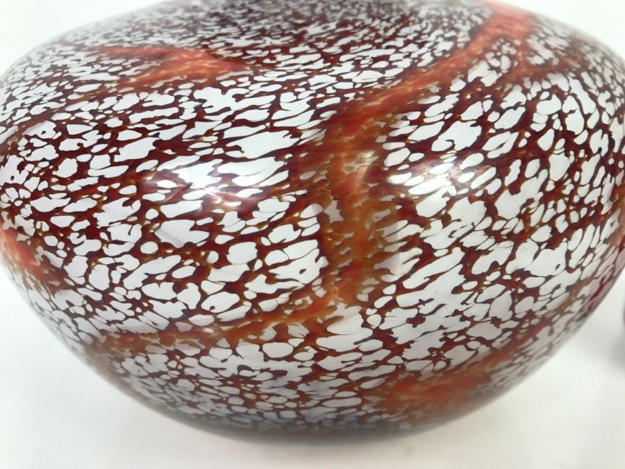 Signed Art Glass Vessel Vase [Photo 6]