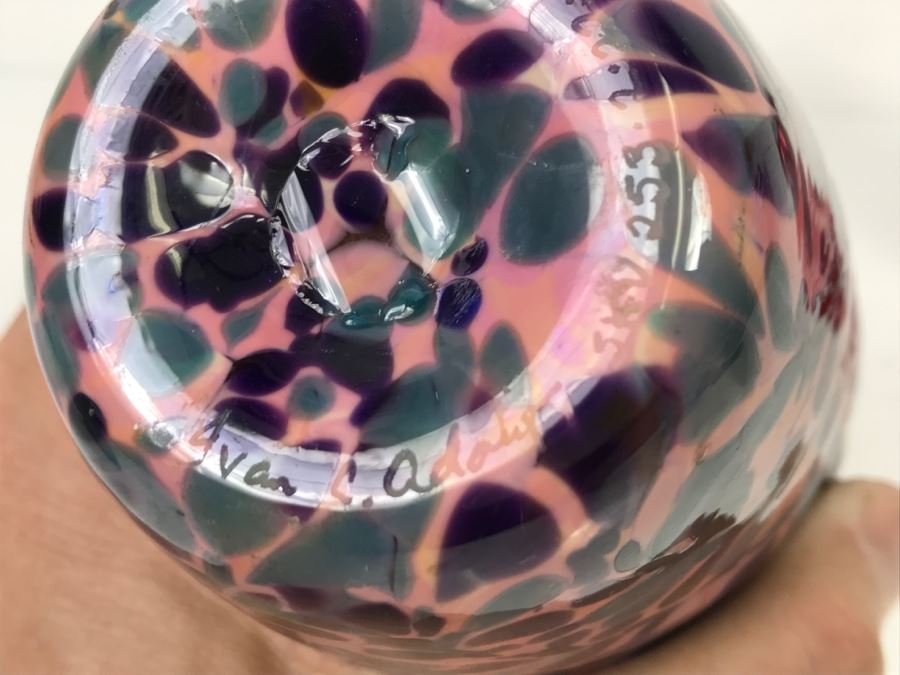 Signed Ivan Adaniya Art Glass Vessel Vase [Photo 9]