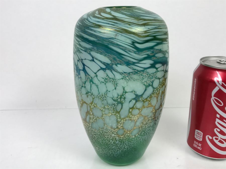 Stunning Signed Ivan Adaniya Art Glass Vase 1997 [Photo 7]