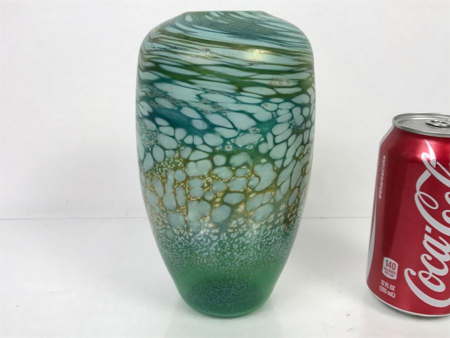 Stunning Signed Ivan Adaniya Art Glass Vase 1997 [Photo 6]