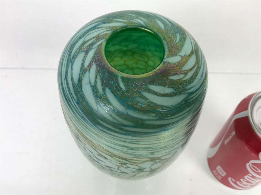 Stunning Signed Ivan Adaniya Art Glass Vase 1997 [Photo 4]