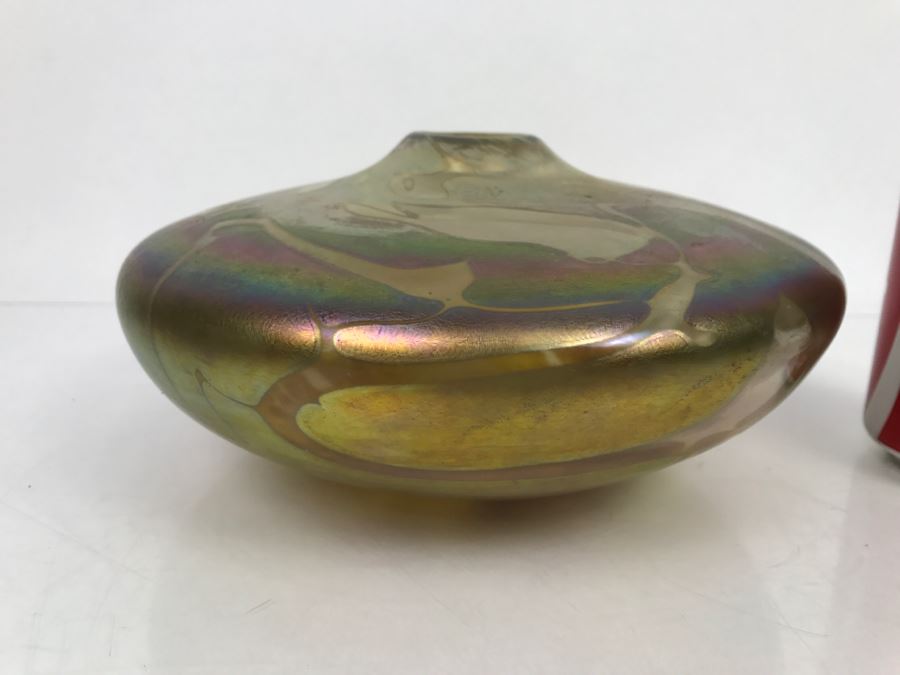 Signed Ivan Adaniya Art Glass Vessel Vase [Photo 6]