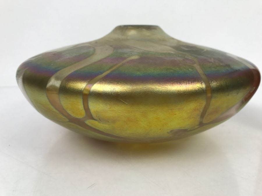 Signed Ivan Adaniya Art Glass Vessel Vase [Photo 5]