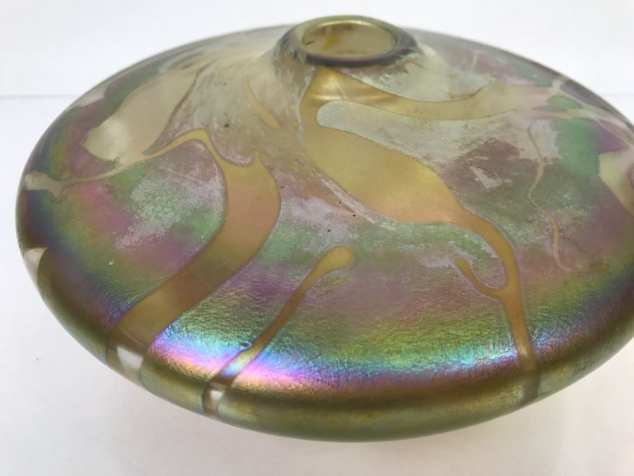 Signed Ivan Adaniya Art Glass Vessel Vase [Photo 4]
