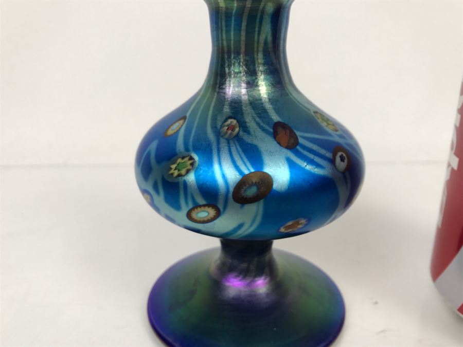 Stunning Carl Radke Phoenix Studios Art Glass Bottle With Stopper [Photo 8]
