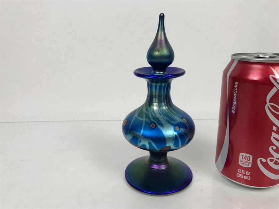 Stunning Carl Radke Phoenix Studios Art Glass Bottle With Stopper [Photo 11]